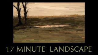 17 Minute Landscape - Painting in Oil - loose brushwork demo