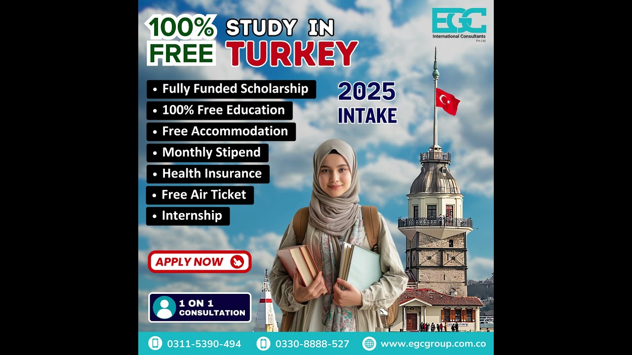 Study in Turkey 100% Free Now