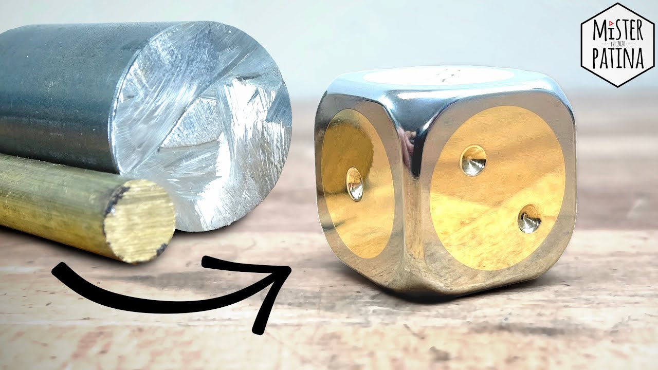 Я сделал игральную кость из остатков стали и латуни.