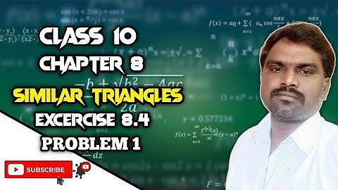 Similar Triangles Class10 chapter 8 Exercise 8.4 problem 1 @BALASIRMATHSCLASS