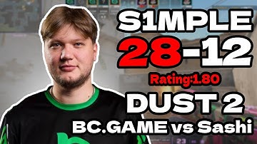 🔥s1mple (28-12) | Rating: 1.80 | Dust2 | BC.GAME vs Sashi | ESL Challenger League S50