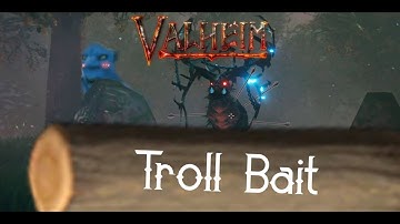 Valheim-battling Eikthyr (can log boy hit big deer.).