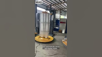 Insulating Glass Vertical Wrapping Machine #glass #glasswrapping #wrapping