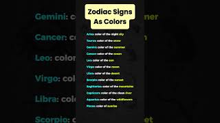 If Zodiac Signs Were Colors… The One That Matches You Might Surprise You #zodiacsigns #astrology
