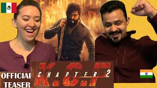 KGF Chapter2| Yash | TEASER REACTION |  MEXICAN girl REACTION |#MEXINDI COUPLE