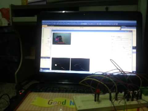 arduino with image processing opencv,vb - YouTube
