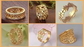 maazing gold madded band style rings designs