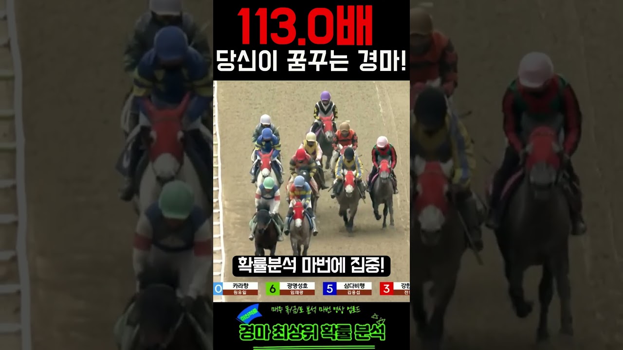 130.0배 장 중 후반 999의 미친 적중이 시작된다! | 260306(금)제주7경주 | #경마 #경마재택크 #경마적중 #shorts #경마 #제주경마  #쇼츠 #고배당 #주식