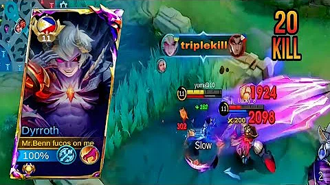 DYRROTH JUNGLE BEST SUSTAIN BUILD to COUNTER AGGRESSIVE ENEMY!! - Mobile Legends