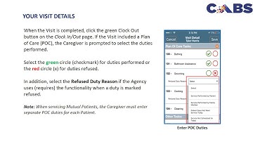 HHA eXchange Clocking In and Out
