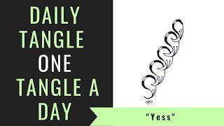 Daily Tangle -  Yess  |How to draw...|