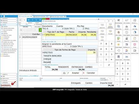 SOFTWARE TPV INTEGRAQS ✅ Ventana Tickets de Venta