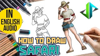 [DRAWPEDIA] HOW TO DRAW SAFARI SKIN from FORTNITE - STEP BY STEP DRAWING TUTORIAL