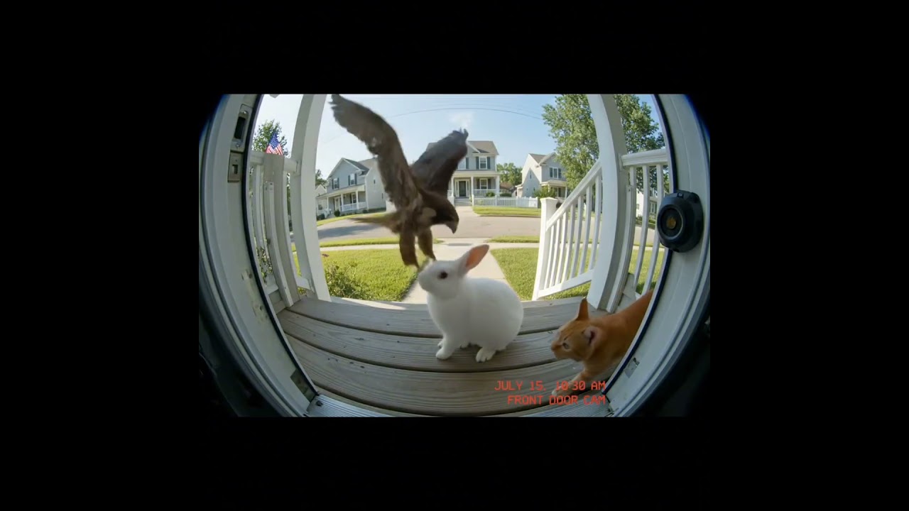 🎥 Will the Cat Save the Rabbit? 🐱🐰🦅 | Falcon Attack Gone Wrong at the Ville! 🔥 