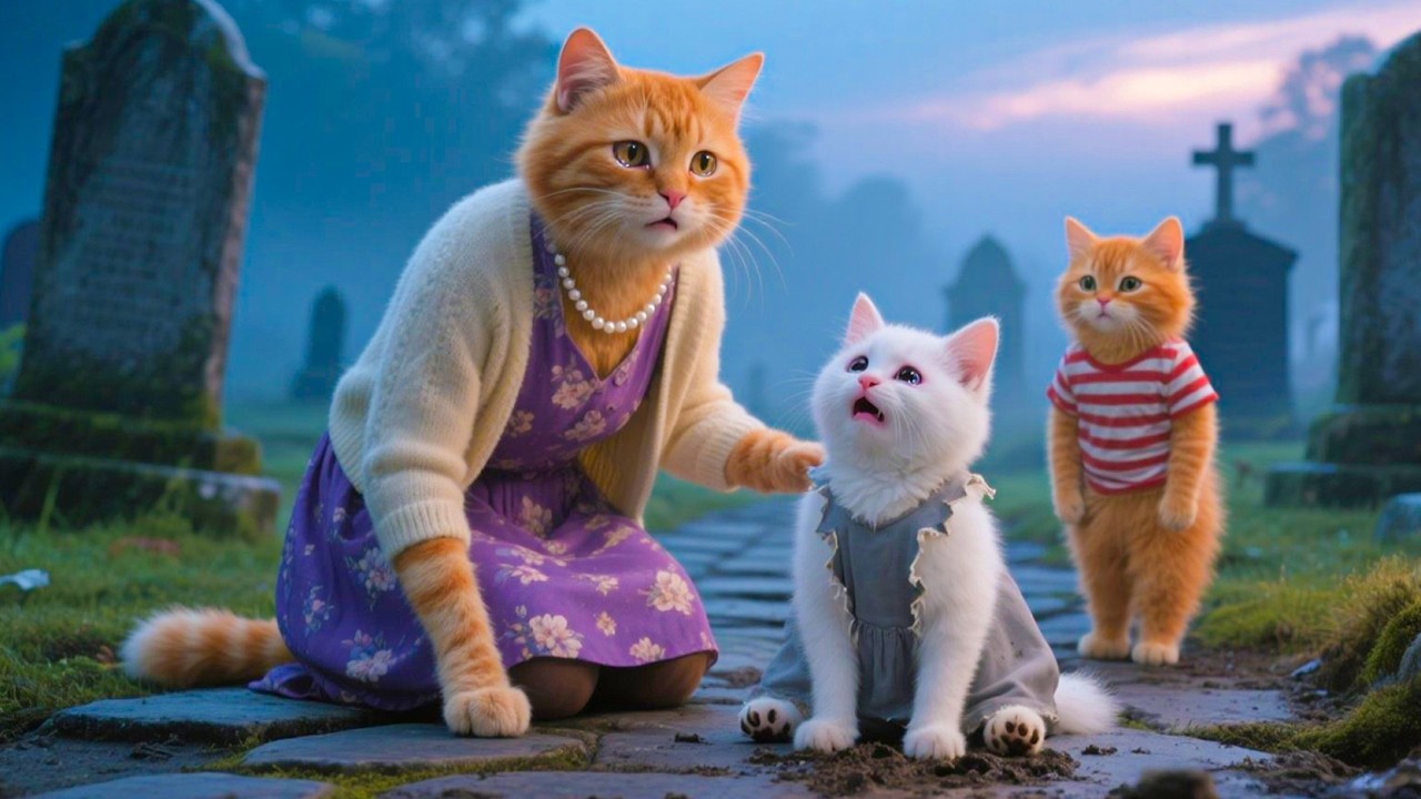 Ginger Kitten and Mama Cat Rescue Abandoned White Kitten 🐱🧡