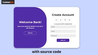 Animated Smart Sliding Login & Register Page For Website 2024 | Sign In & Sign Up Form source code