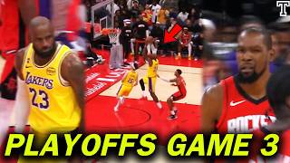 GAME 3! ng nba playoffs "LAKERS VS ROCKETS!" homecourt advantage ng rockets! 🔥💜💛