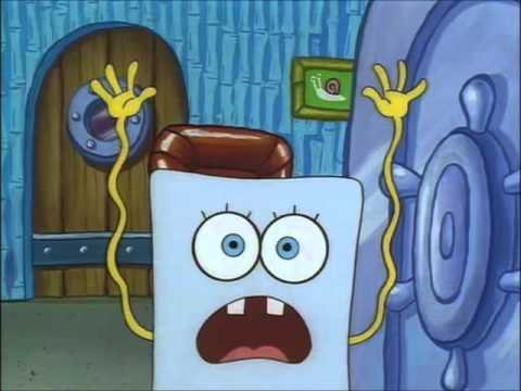 Spongebob showing off his new Halloween Costume