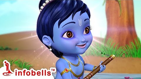 Nanha Krishna Bansuri Waala, Sabka Pyaara Hai Nand Lala | Hindi Rhymes for Children | Infobells