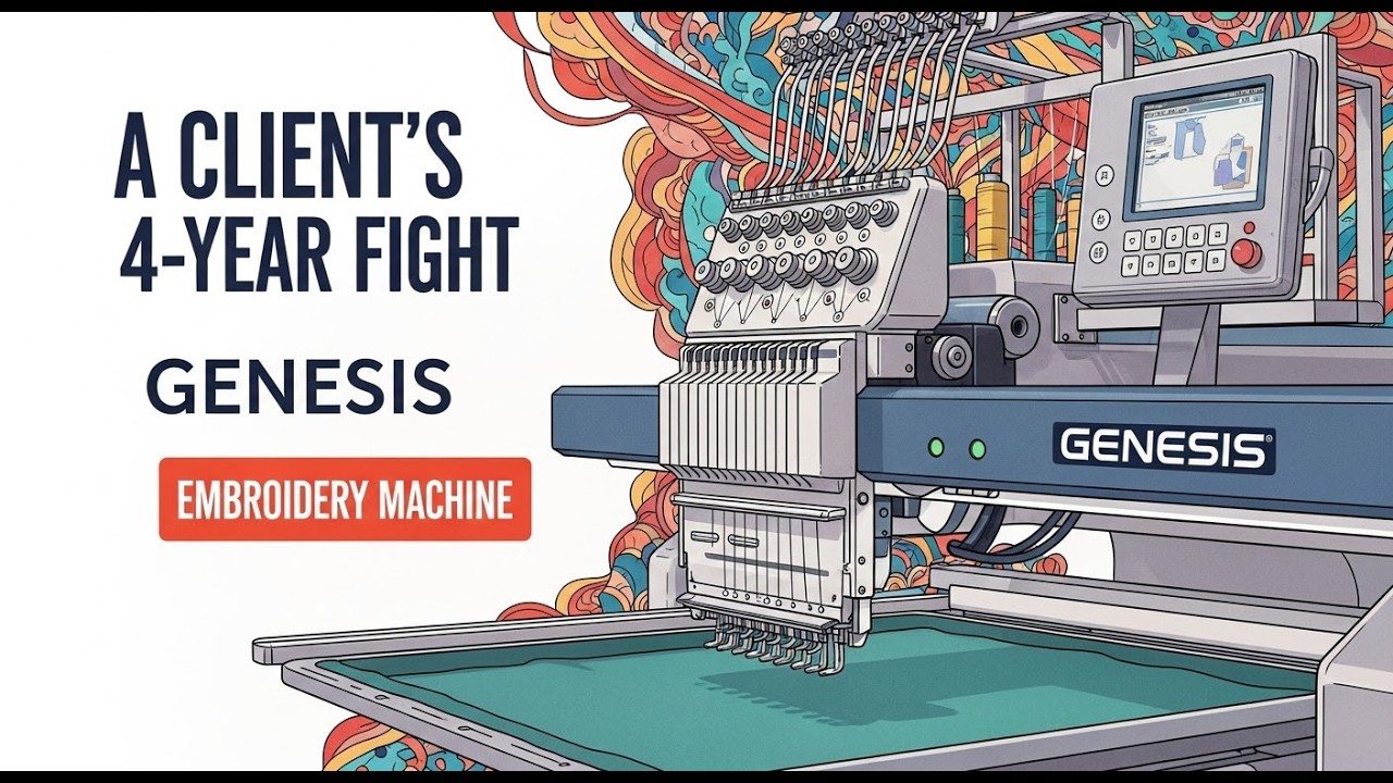 🤒 Genesis embroidery machine: A Client's 4-Year Fight