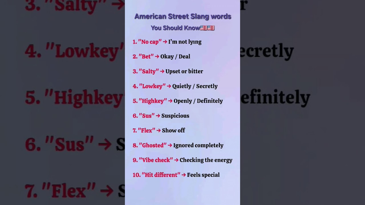 American Street Slang You Must Know 🇺🇸 