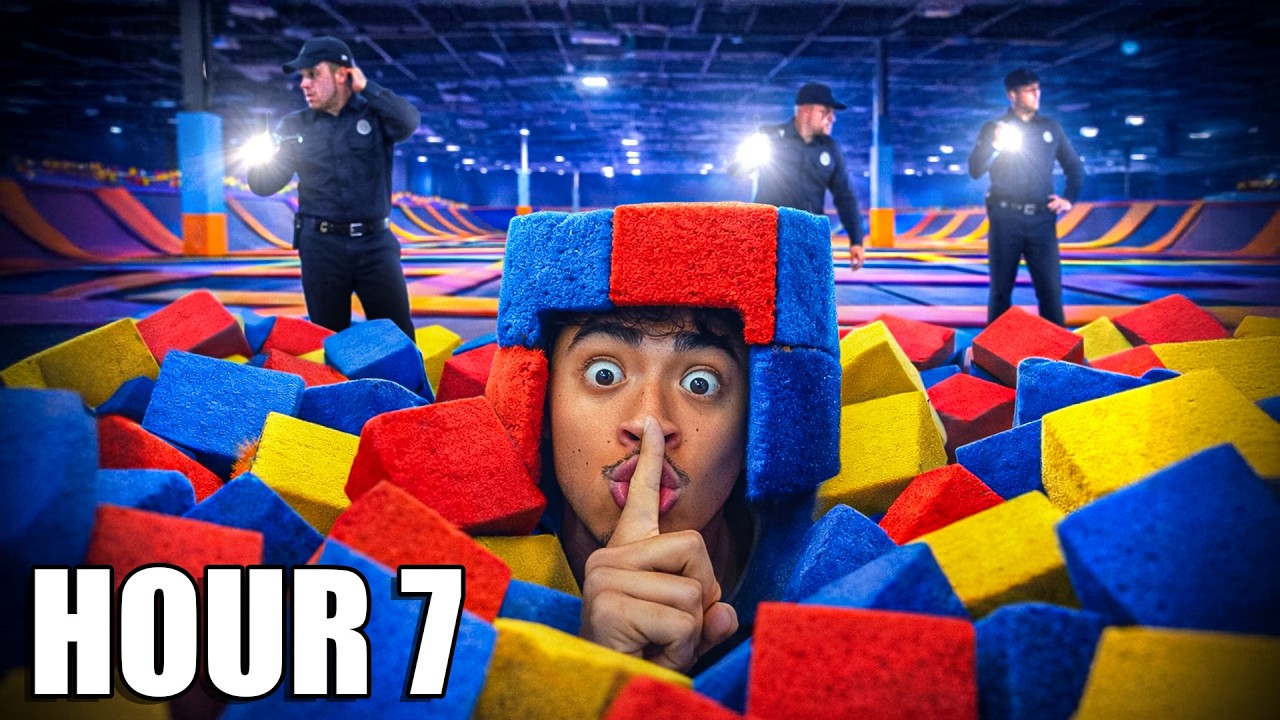 HIDE AND SEEK in TRAMPOLINE PARK!