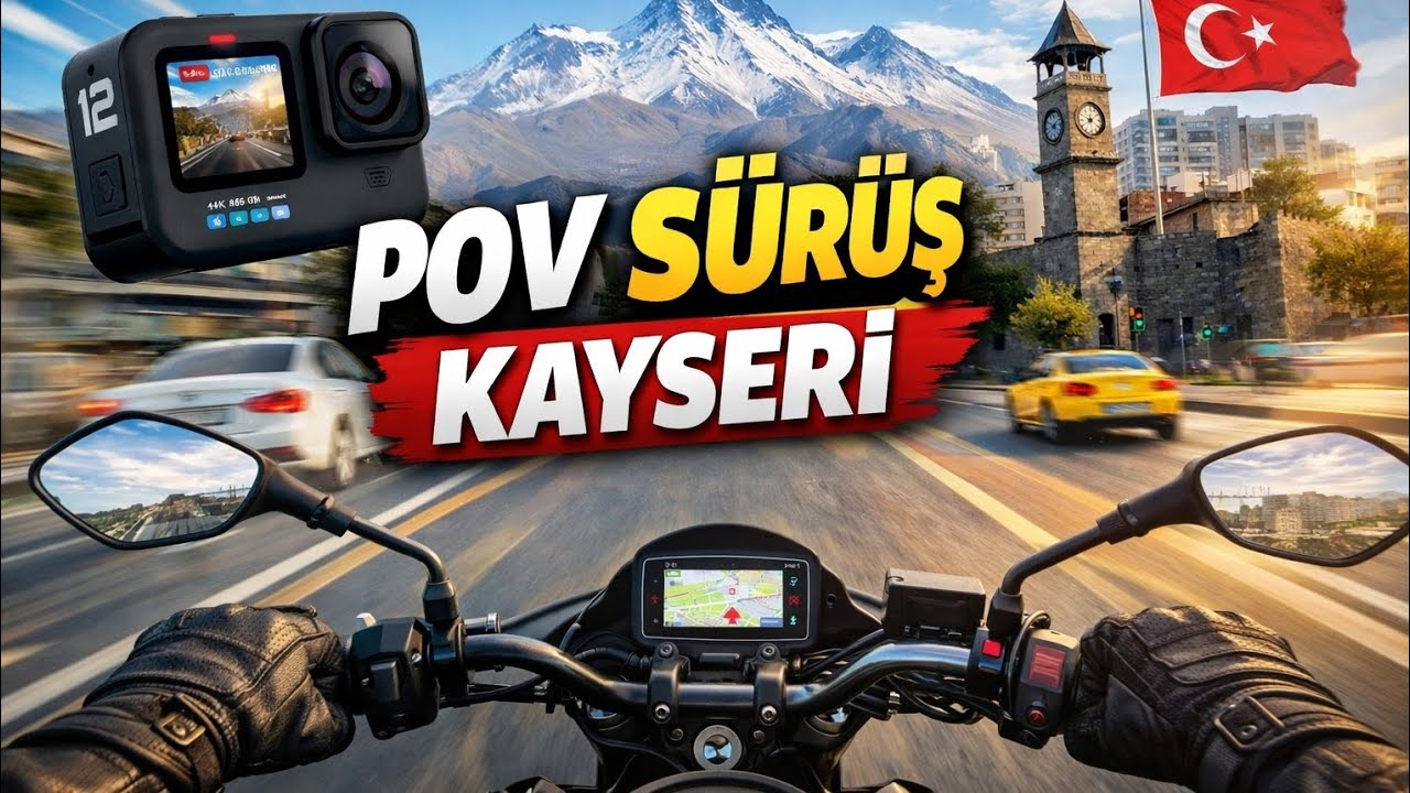 Kayseri Şehir İçi Full POV Sürüş Gopro Hero 12 black | Gerçek trafik Sesi 