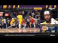 Anthony Davis talks after Los Angeles Lakers beat New Orleans Pelicans 123-108