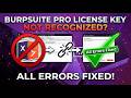 Burpsuite Pro Licence Key Not Recognized All Error Fiexd #burpsuite #cybersecurity #kalilinux
