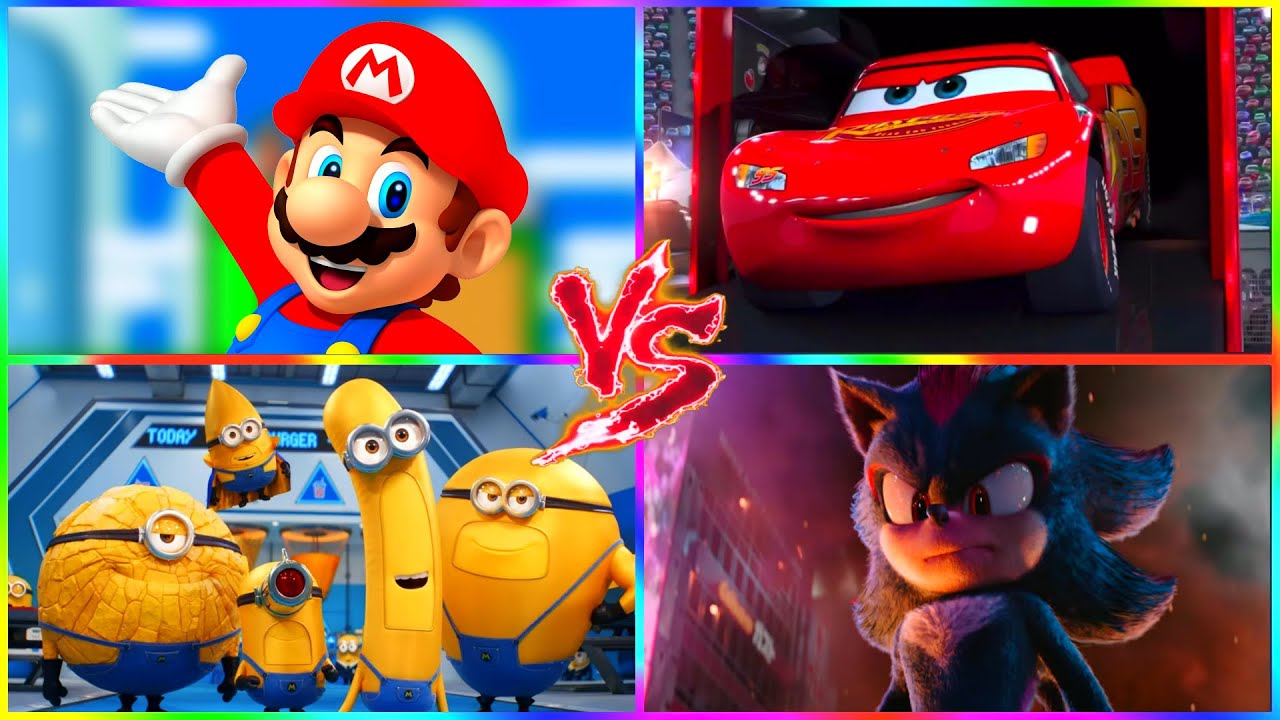 Tiles Hop EDM Rush.EXE - Mario 🆚 Mcqueen 🆚 Despicable Me 🆚 Sonic Prime 🎶 Tiles Hop EDM Rush