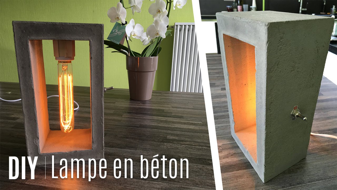 Fabriquer une lampe avec du béton 1