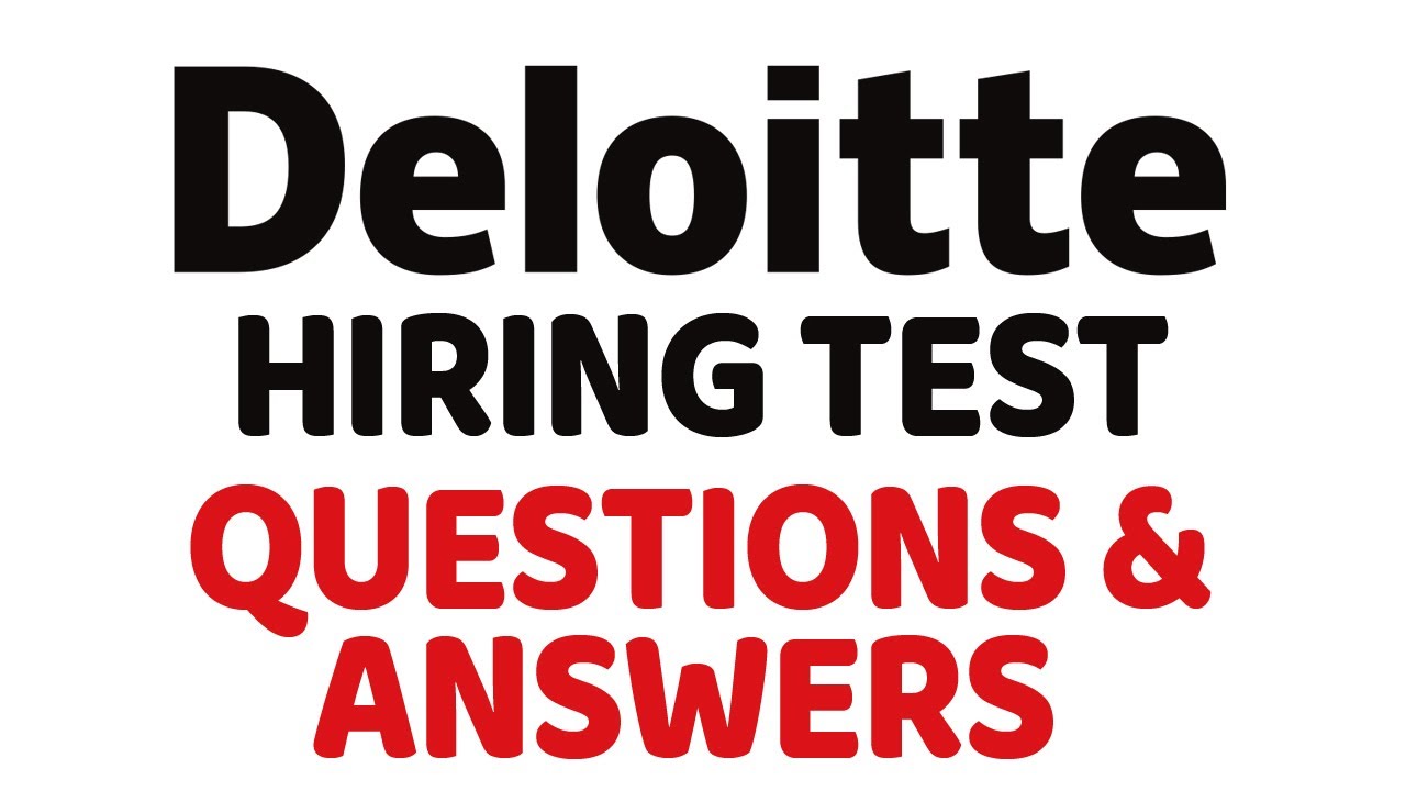 How To Pass Deloitte Job IQ Aptitude Test YouTube