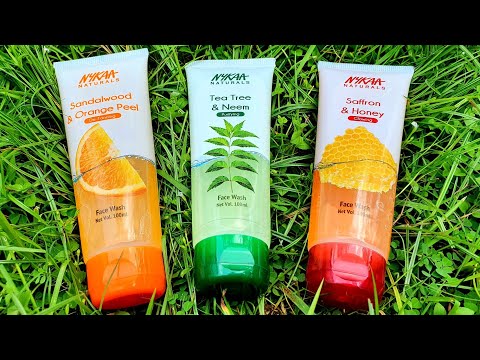 NYKAA naturals face wash | neem | saffron & honey | sandalwood & orange peel | affordable | RARA