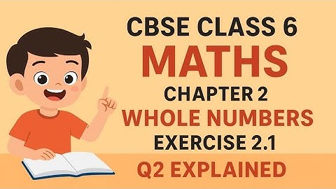 "CBSE Class 6 Maths | Chapter 2 Whole Numbers | Exercise 2.1 Q2 Explained | NCERT Quiz & Practice"