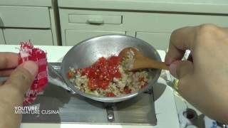 ASMR  | Spaghetti Bolognese |Miniature Cooking Sounds |  KITCHEN PLAY SET TOY REAL FOOD |