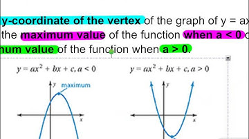 8 4 Video Lesson Graphing y = ax^2 + bx + c