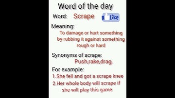 Meaning of Scrape with examples/Synonyms of Scrape/Learn English speaking