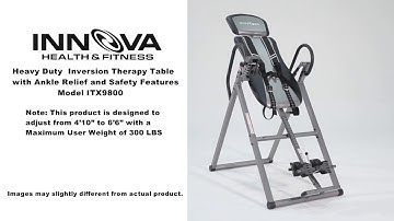 OLD VERSION - Innova Fitness ITX9800 Inversion Table Installation Guide