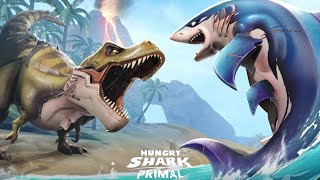 Hungry Shark Primal New Open Beta - All Prehistoric Shark Unlock Gameplay screenshot 4