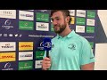Leinster TV: Heineken Star of the Match Caelan Doris reacts to the Leinster win in Le Havre.