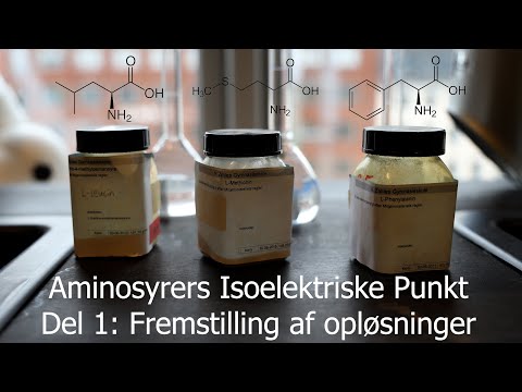 Aminosyrers Isoelektriske Punkt - Del 1: Fremstilling af opløsninger