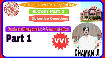 Business management and communication | Objective Question Part 1 | lnmu Darbhanga | 2021 | #bcom_1