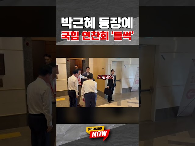 [브레이킹 나우] 박근혜, 14년 만에 국힘 연찬회 참석…당시 모습 보니 #shorts