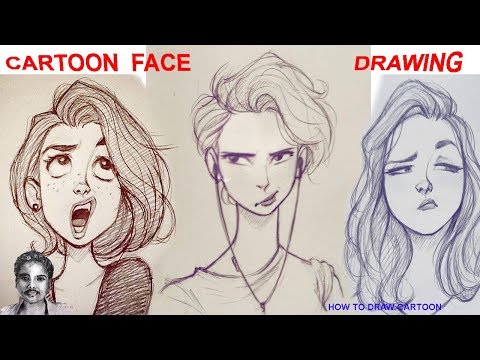 cartoon-face-drawing-funny-beautiful-girl