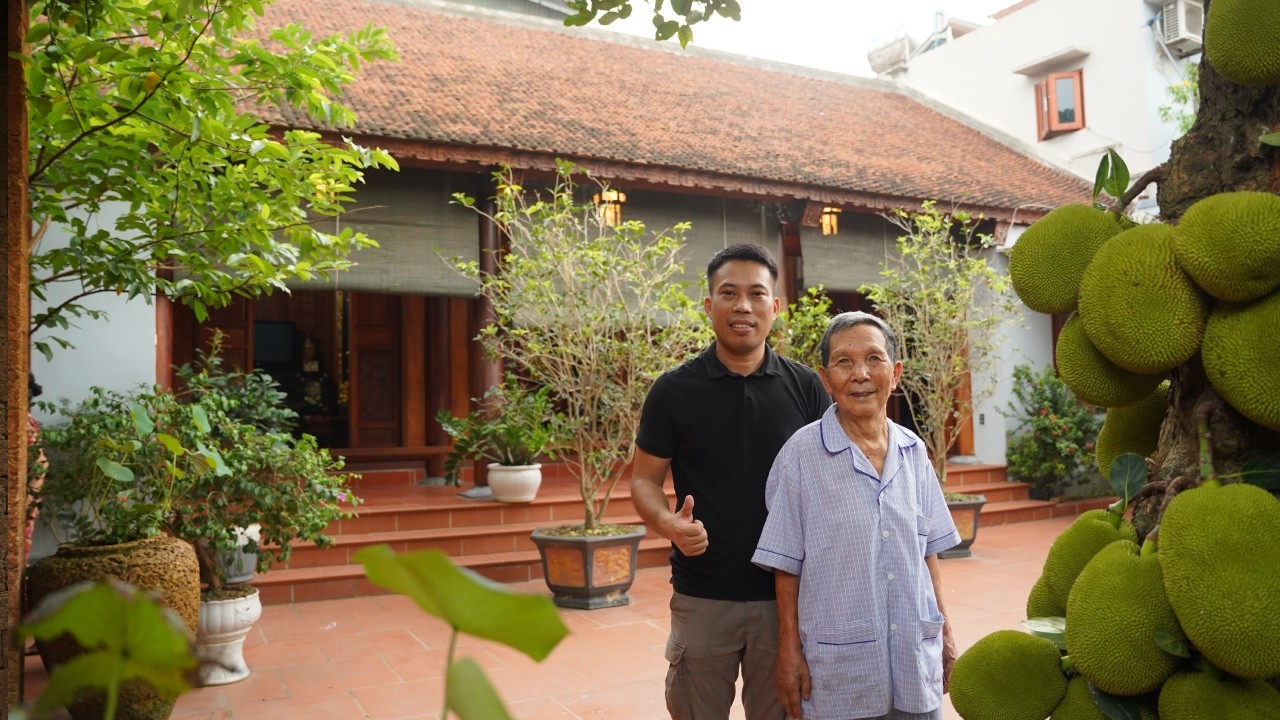 NHÀ GỖ LIM 5 GIAN 2 BUỒN NGỦ,  22 HÀNG CỘT THEO LỖI CỔ TRUYỀN BẮC BỘ