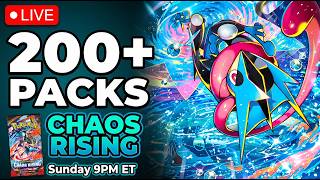 LIVE: Chaos Rising MEGA RIP — Over 200 Packs, Can we find Greninja SIR? — Sunday 9 PM ET