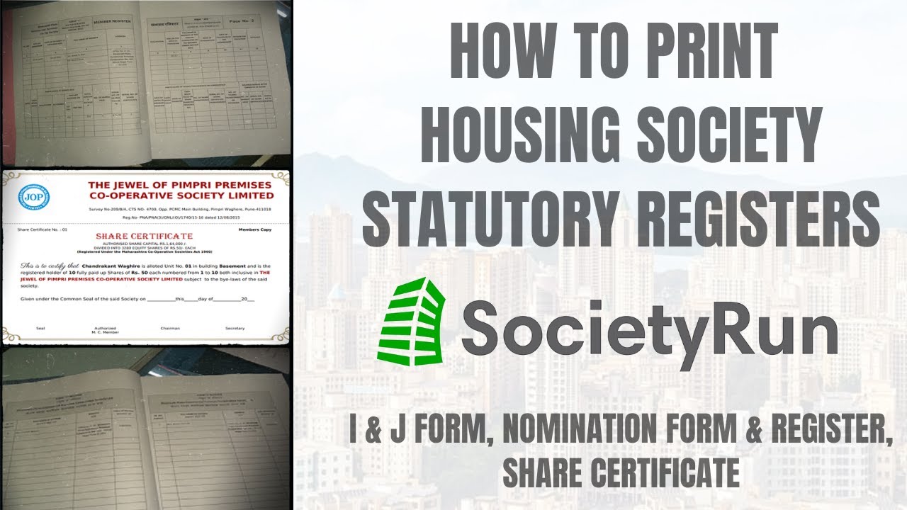 Complete Guide to Housing Society Statutory Registers | Societyrun | Share Certificate Printing