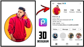 Instagram 3d profile photo editing picsart #3dphotoediting