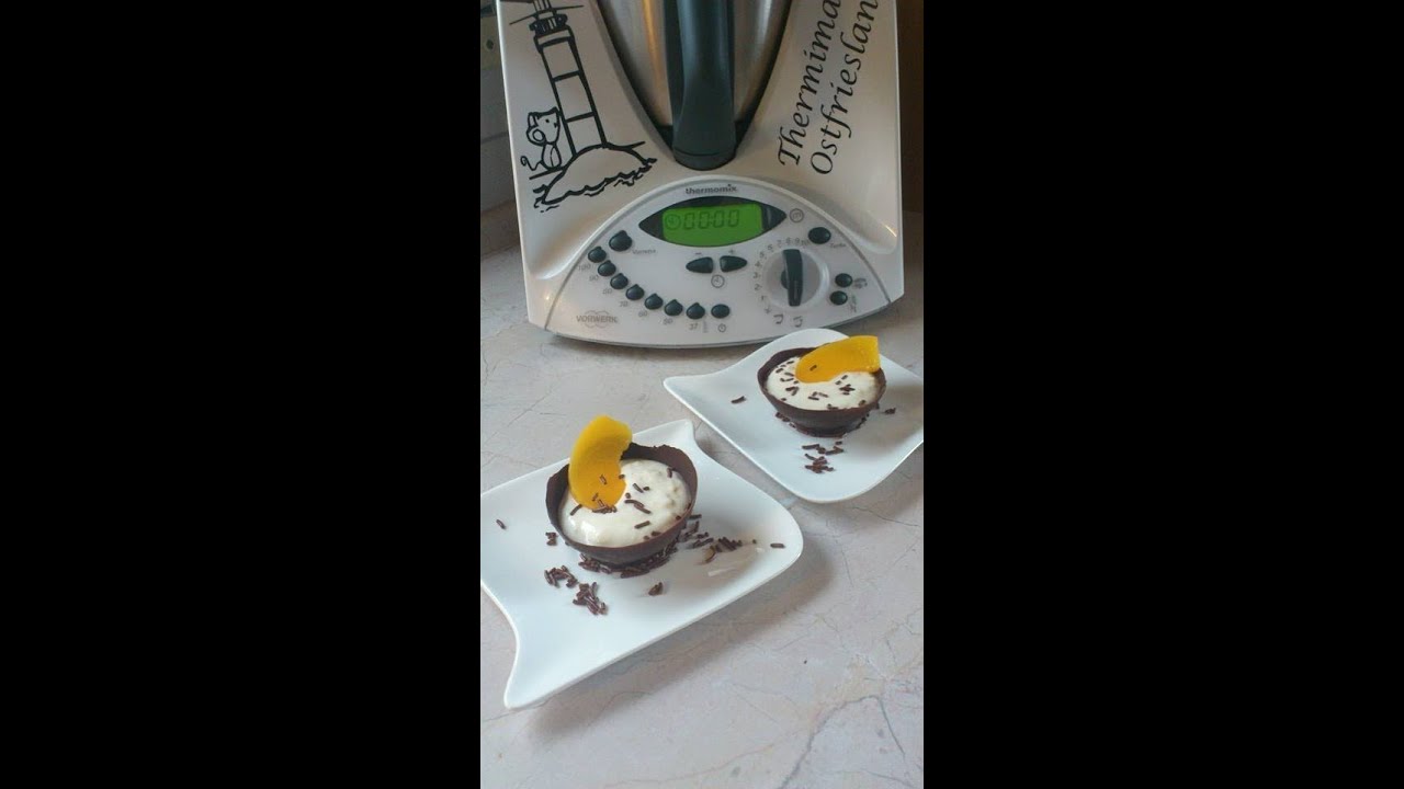 Thermomix TM 31 Schoko - Dessert - Schälchen mit Pfirsich-Eierlikör ...