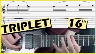 How To STAY IN TIME String Skip System For 16th Note & Triplet w/Tabs